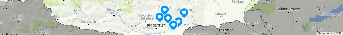 Kartenansicht für Apotheken-Notdienste in der Nähe von Eberstein (Sankt Veit an der Glan, Kärnten)